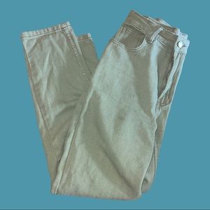 Mint green mom jeans